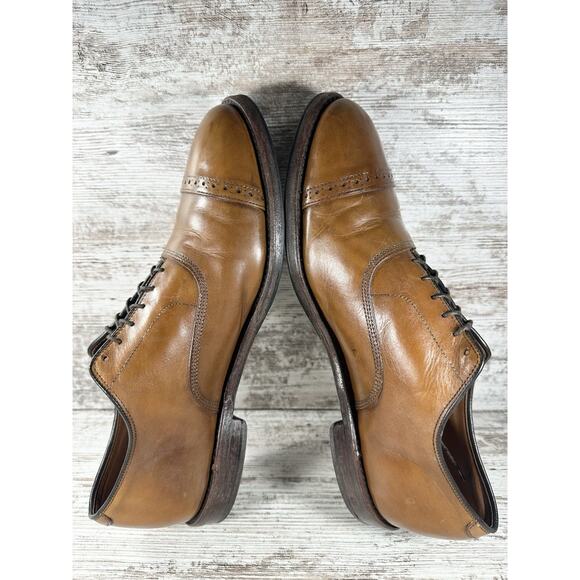 Men\'s Brooks Brothers Brown Leather Cap Toe Oxfords Sz 11D EUC main image 4